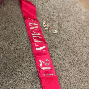 21st birthday crown and sash